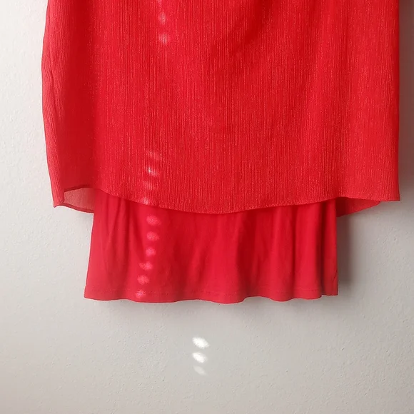 Express short sleeve Top w/overlay - Picture 5 of 8